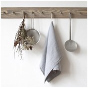 Светлосива ленена кърпа за чай , 65 x 45 cm - Linen Tales