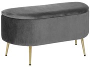 Пейка със съхранение atmosphera Solaro, Кадифе - Сив