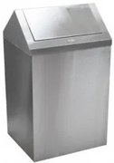Horerano - Иноксов кош за отпадъци квадратен с люлеещ капак 80л 30x35xh90см (4508.3089S.430.80)