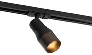 Модерен прожектор черен с тъмно бронзов интериор за релсова система 1-фазен - Iconic Kohua