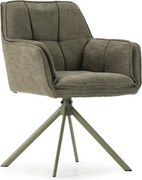 Зелени тапицирани трапезни столове в комплект 2 бр. Keiko – Marckeric