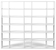 Бял шкаф за книги Pombal, височина 224 cm - TemaHome