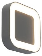 Стенна и таванна лампа сива квадратна IP54 - Ariel