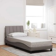 3310360 vidaXL Рамка за легло без матрак, таупе, 90x190 см, плат