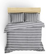 Бяло/сиво спално бельо за двойно легло 200x200 cm Hook - Mijolnir