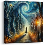 Картина на платно – Звездна нощ в гората