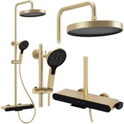 Комплект за душ REA Farel Brush Gold