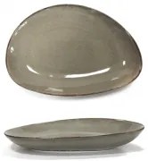 Horecano - Порцеланово плато овал дълбоко 25см ANTIQUE-GREY (TR0005-10G)