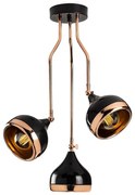 Полилей на тръба YILDO 3xE27/40W/230V черен/меден