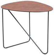 Метална масичка за кафе в цвят кафяв коняк 37x44 cm Curve M Bull – LIND DNA