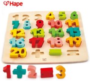 Hape - Дървени цифри с поставка