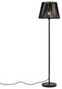 Външна подова лампа черна с черен абажур от въже IP44 - Virginia Jayla