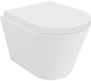 Mexen Rico без ръбове WC с бавно падаща седалка, твърда, дуропласт, бял гланц - 30720200