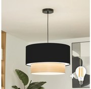 Brilagi - LED полилей на кабел CERIA 1xE27/40W/230V Ø 50 см черен/бежов