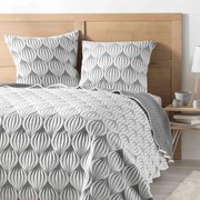 Бяло/сиво комплект шалте и калъфка за възглавница от микрофибър 220x240 cm Faustine – douceur d'intérieur