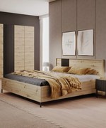 Легло Como-Естествено дърво-Черен