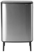Кош за боклук Brabantia Bo Touch Hi 1001265, 2x30 л, Плътно прилепване към стена, Реглаж на краката, Устойчив на отпечатъци, Инокс/мат
