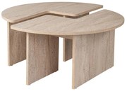 Холна маса LUVIA, мраморен декор, бежова