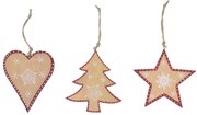 Комплект от 3 коледни декорации - Ego Dekor