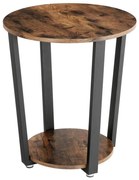 Странична маса ELDUR кафява/черна