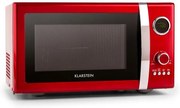 Klarstein Fine Dinesty микровълнова фурна, ретро, 23L 1000W 12 програми, червена