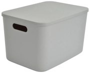 Сива пластмасова кутия за съхранение с капак 35,5x25,5x23 cm – Homéa
