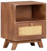 323597 vidaXL Нощно шкафче, 40x30x50 см, мангово дърво масив