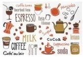 Подложка за хранене COFFEE TIME 45x30см PVC (0193668) - Horecano