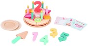 Lelin Toys - Дървена торта за Рожден ден, 2в1