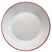 Емайлирана чиния ф8,5см крем/червено RETRO-(61F/8,5 105-105)