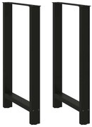 4013344 vidaXL Крака за бар маса, черни, 2 бр., 60 x (100-101) см, стомана