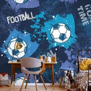 Тапет – Футболна топка в синьо