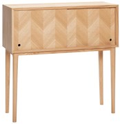 Дъбов скрин в рибена кост, височина 90 cm - Hübsch