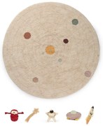 Бежово памучно детско килимче за игра ø150 cm Solar System – Lorena Canals