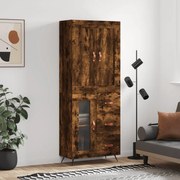 3199918 vidaXL Висок шкаф, опушен дъб, 69,5x34x180 см, инженерно дърво