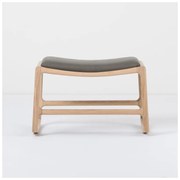 Отоман с масивна дъбова конструкция и детайли от сива биволска кожа Dedo - Gazzda