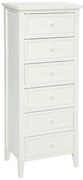 Скрин atmosphera Charm, 6 чекмеджета, MDF, 45x35x113 cm - Бял