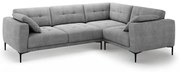 Сив ъглов диван (десен ъгъл/L форма) Bemy – Micadoni