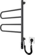 Електрически въртящ се сушилник за кърпи TRISTAR 75W/230V 62,5x44,5 cm IP44 неръждаема стомана/черен