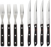 Черно-сребристи прибори за хранене от неръждаема стомана 8 бр. Old Farmer Classic – Gense