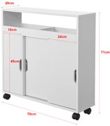 Шкаф за баня Lumijoki 71x70x20см бял []