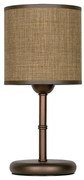 Настолна лампа МЕТРОПОЛ, патина, абажур Сами Кафяв, 1xE27