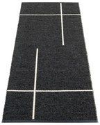 Черна пътека за открито и закрито 70x180 cm Fred Black – Pappelina