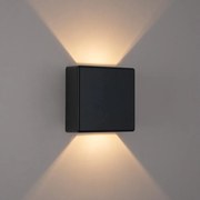 Brilagi - LED външно стенно осветително тяло DOUBLERAY LED/6W/230V черно IP54