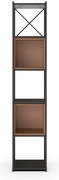 Библиотека в черен и тухлен цвят 36x179 cm Anya – Marckeric