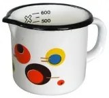 Емайлирано канче 10см 600мл с декор CIRCLE - 4/10 РЯ-(1-1845)