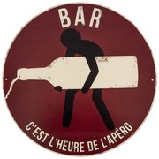 Метална табела 40x40 cm C'est l'heure de l'apéro – Antic Line