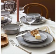 Комплект за хранене 24 бр. сив/порцелан