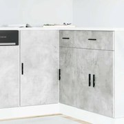 854292 vidaXL мивка база кабинет Lyon бетон сив инженерна дървесина