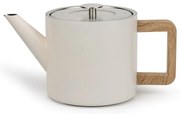 Чайник от неръждаема стомана с цедка в цвят слонова кост 1,1 l Duet Narvik – Bredemeijer